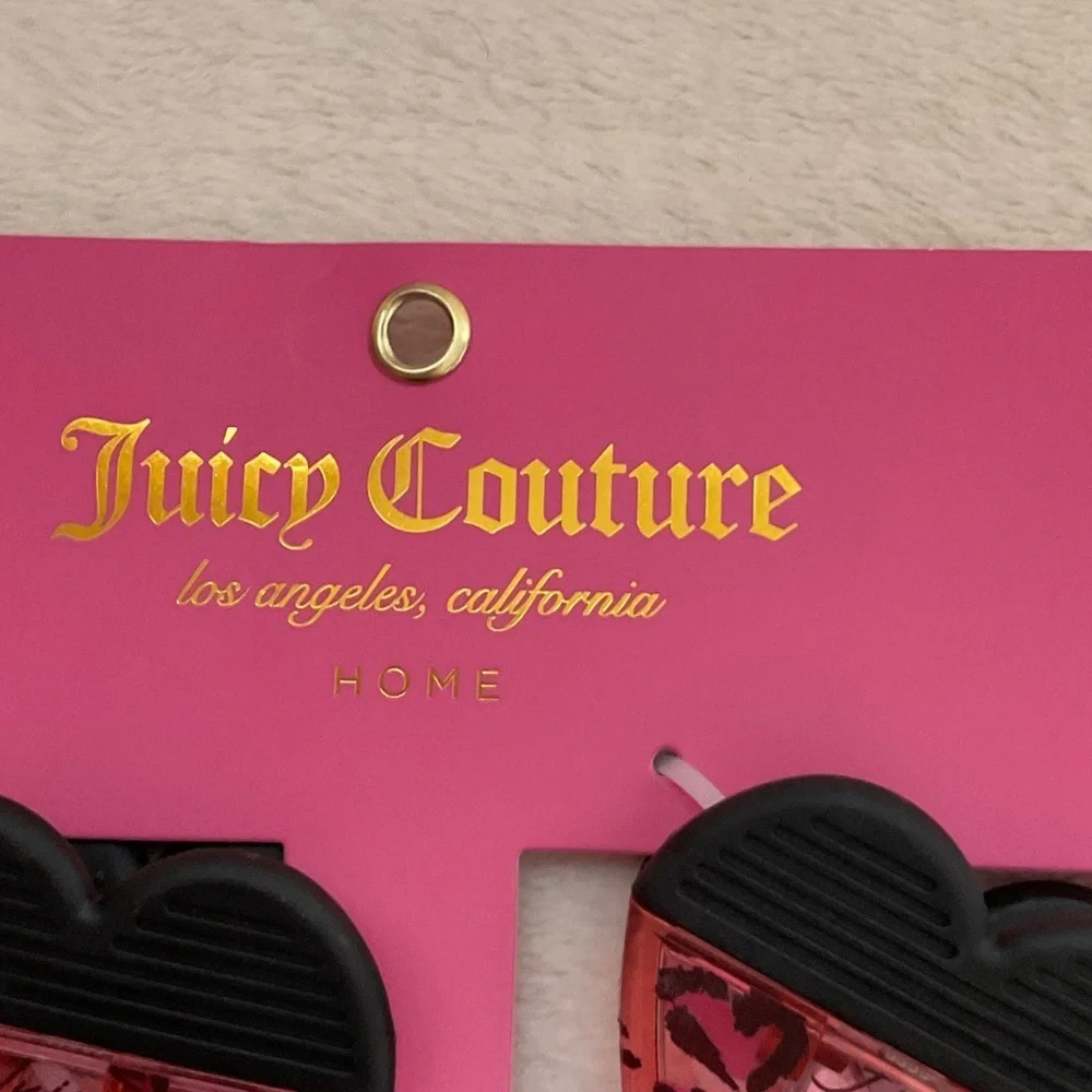 Juicy Couture Pink Leopard Heart Clips